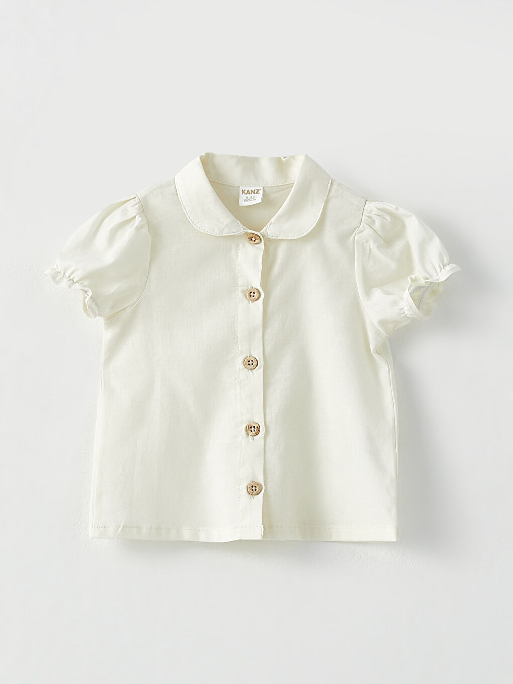 Ekru KANZ Nakış Detaylı Kız Bebek 2'li Takım-1