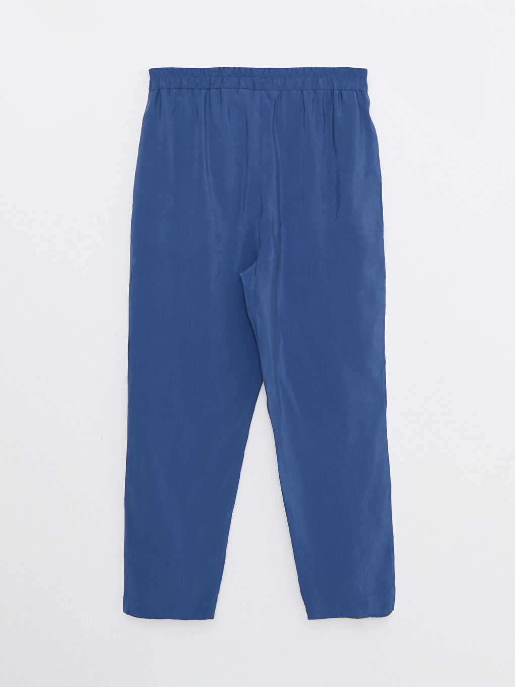 Mavi Kadın Beli Lastikli Düz Pantolon-6