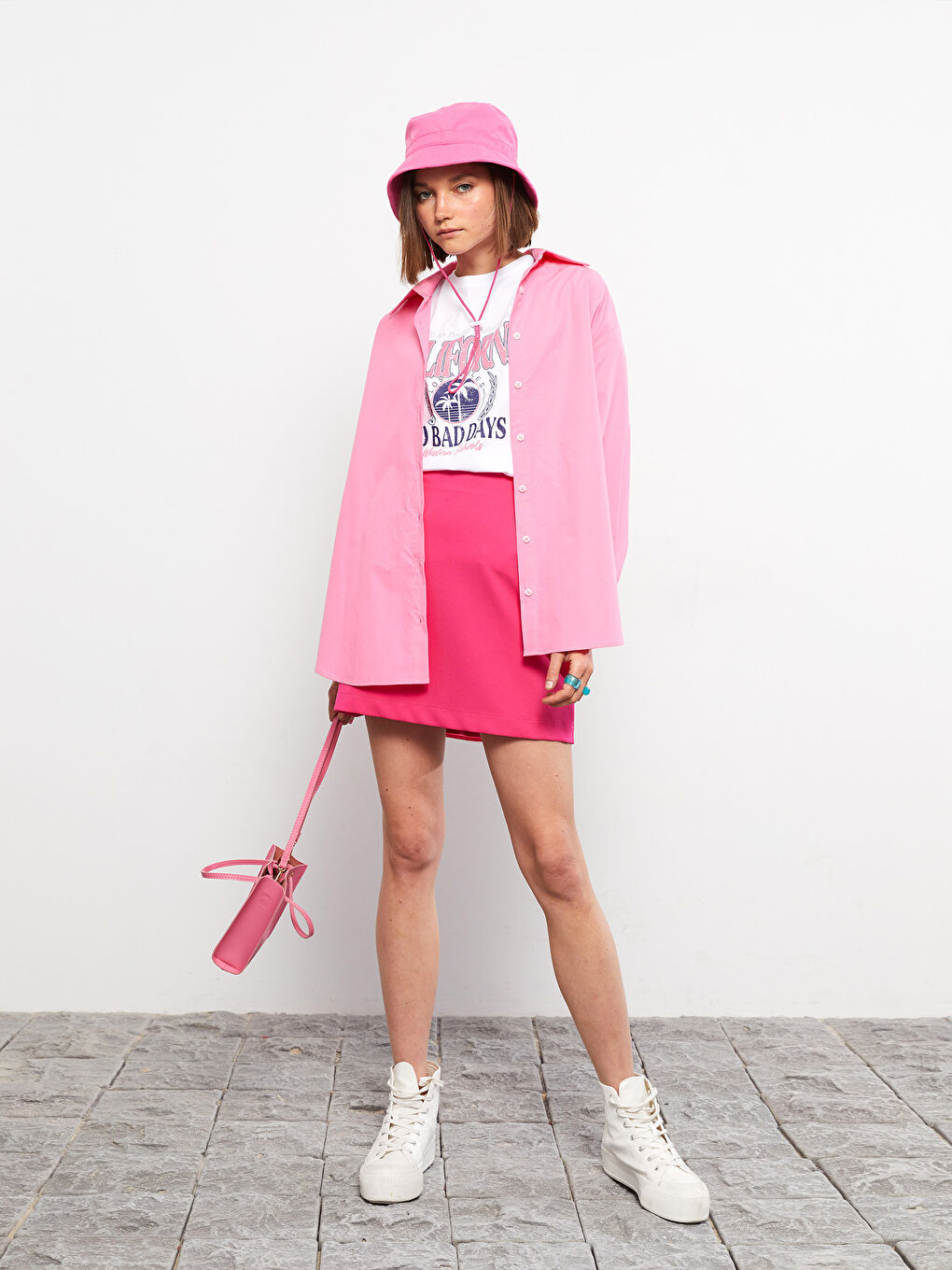 Cămașă din Bumbac cu Nasturi, Mânecă Lungă, Regular pentru Femei