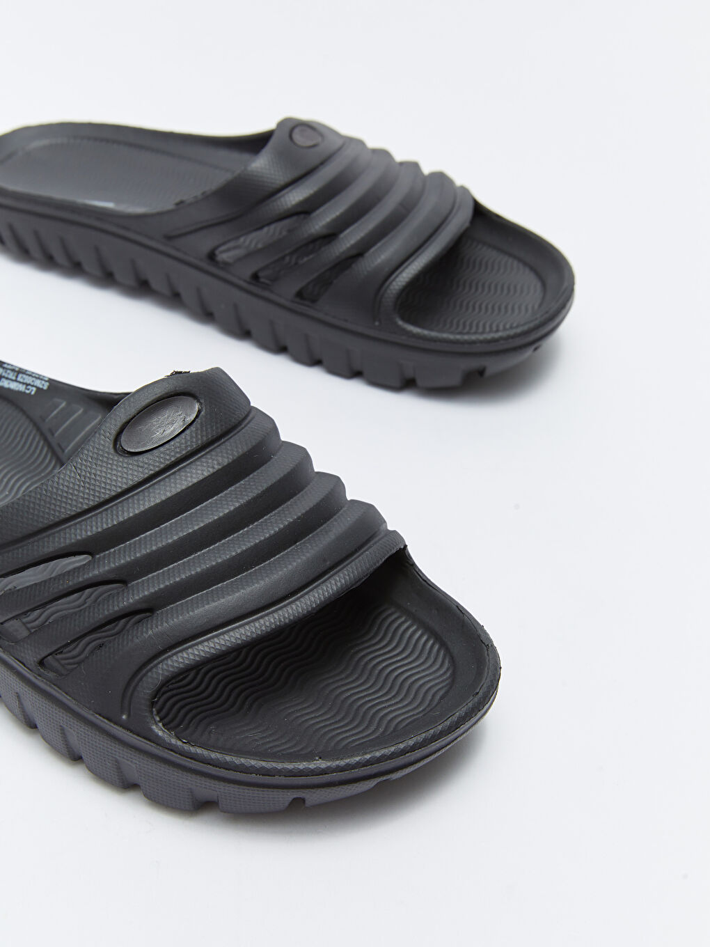 Siyah Tek Bantlı Erkek Terlik-2