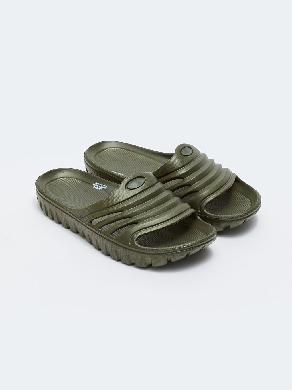 Haki Tek Bantlı Erkek Terlik