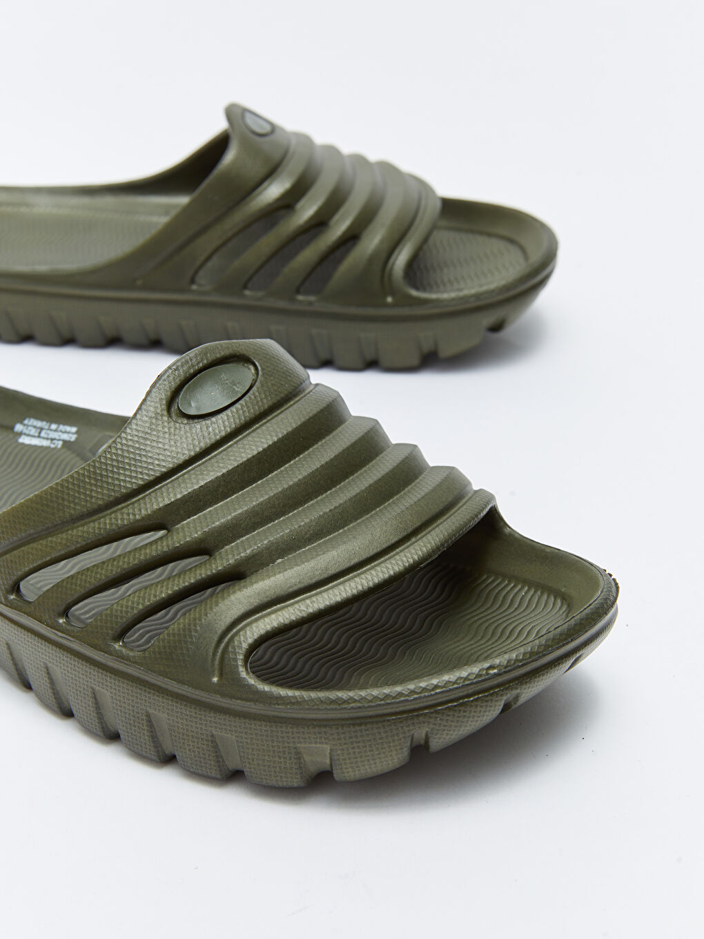 Haki Tek Bantlı Erkek Terlik-2