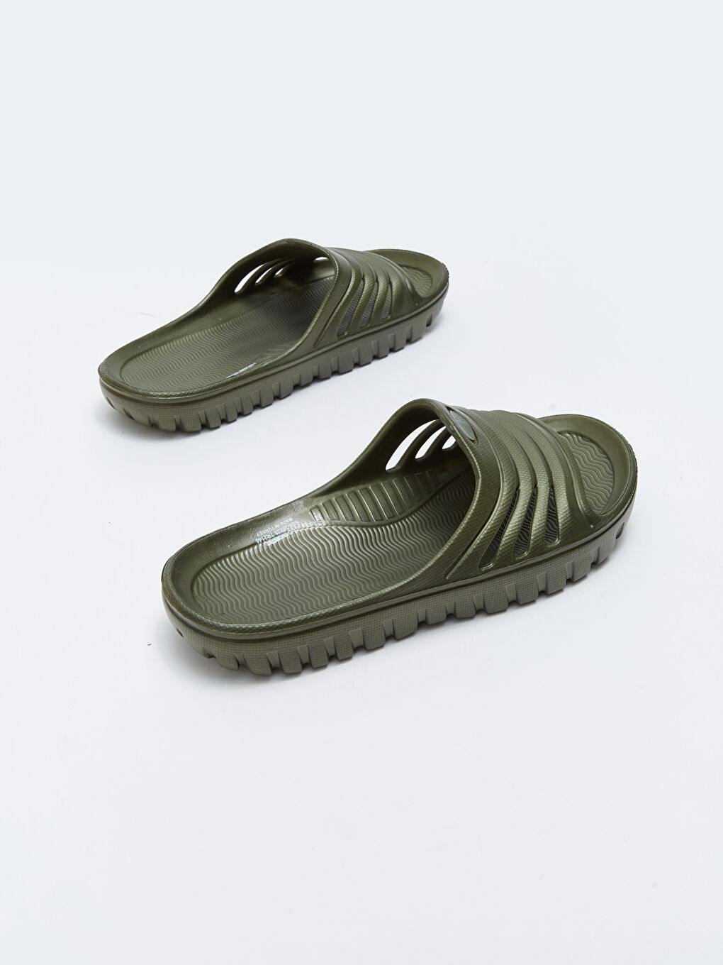 Haki Tek Bantlı Erkek Terlik-4