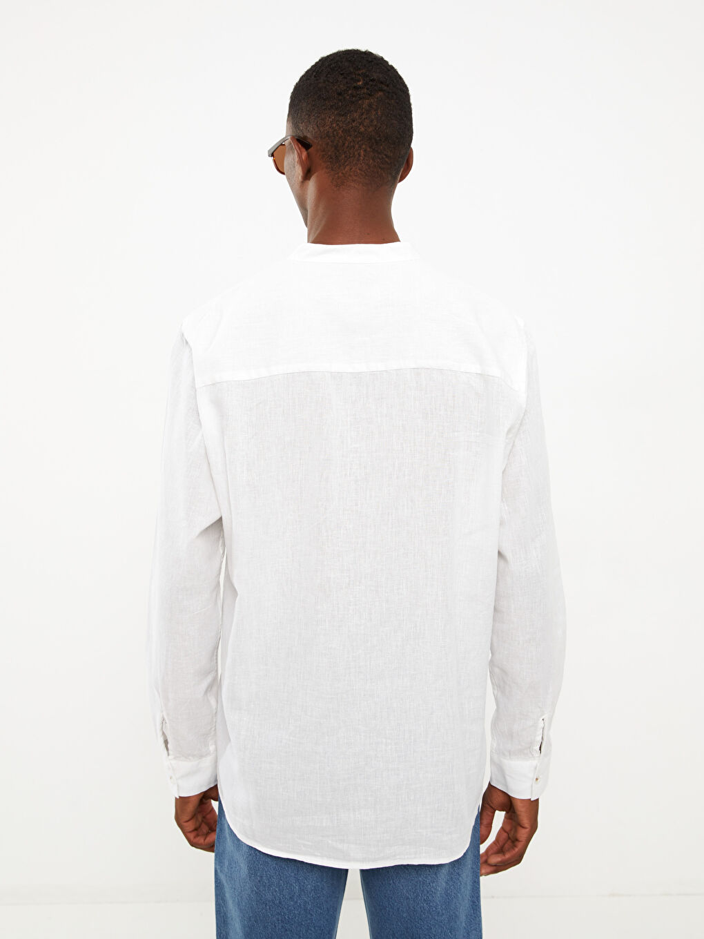 قميص رجالي كم طويل بقصة عادية-4