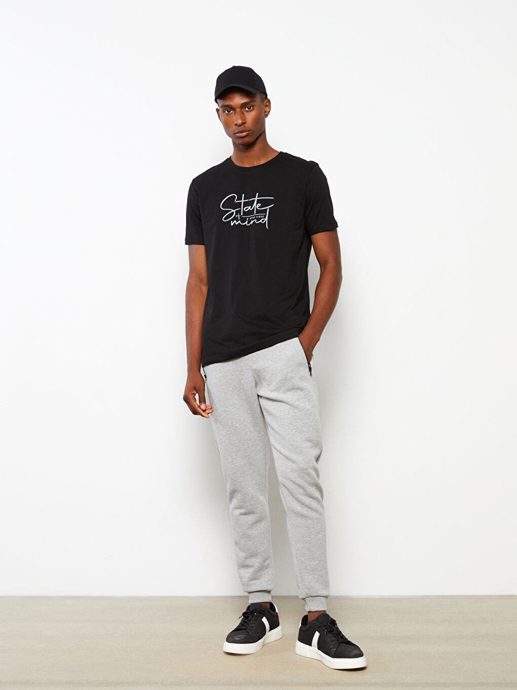 Crew Neck Short Sleeve Printed Combed Cotton Men's T-shirt