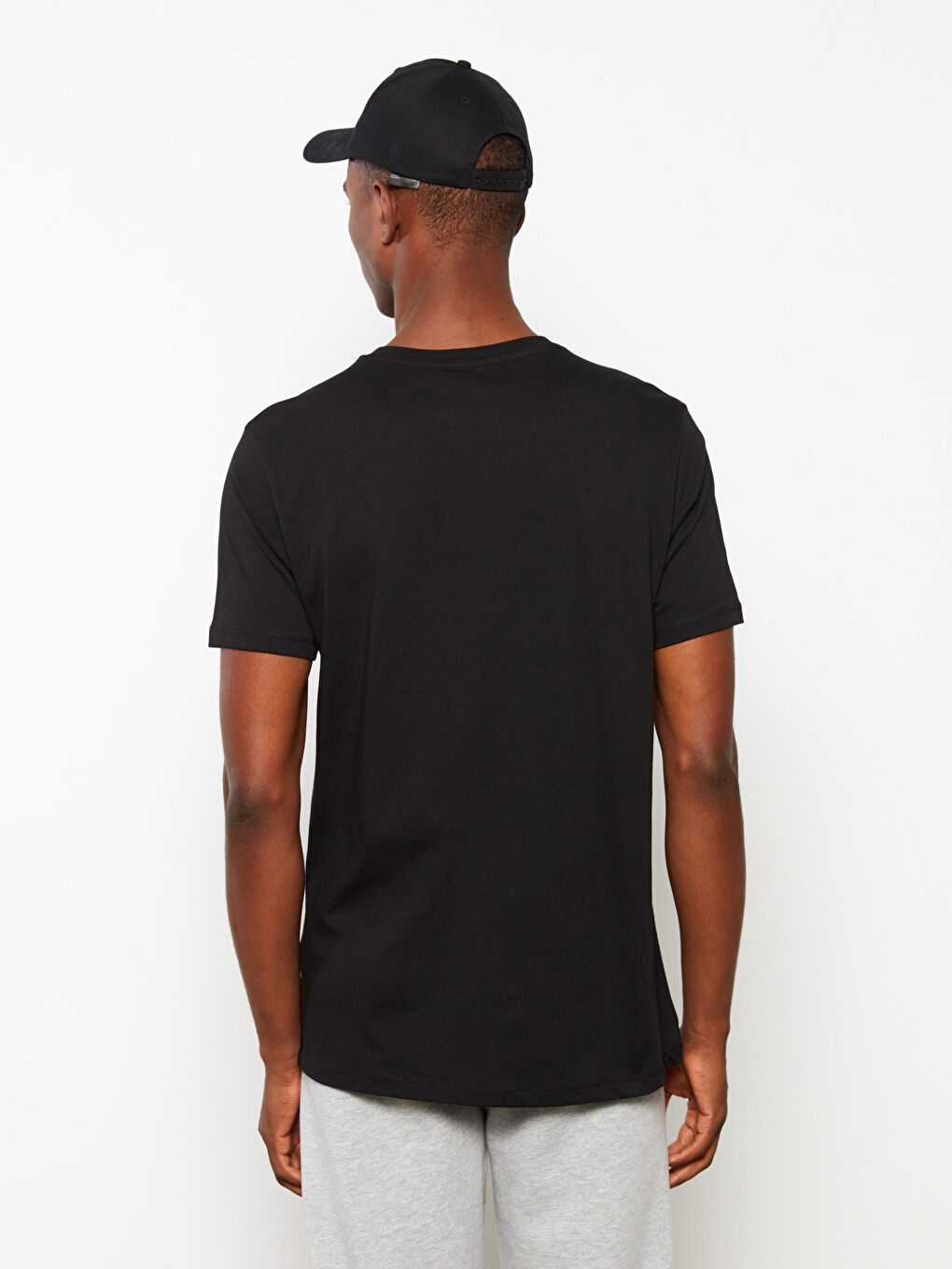 Crew Neck Short Sleeve Printed Combed Cotton Men's T-shirt-3