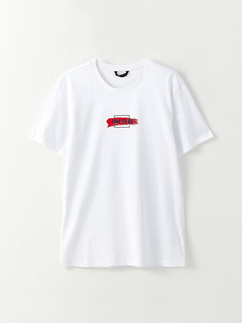 Crew Neck Short Sleeve Printed Combed Cotton Men's T-shirt-5