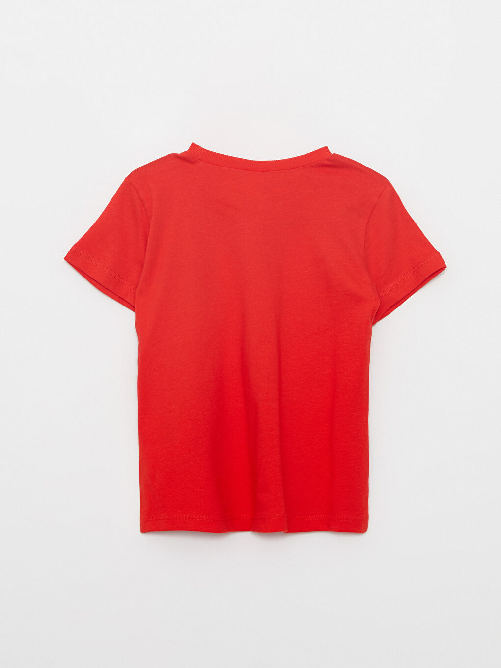 Kırmızı Bisiklet Yaka Kısa Kol Baskılı Pamuklu Erkek Bebek Tişört-1