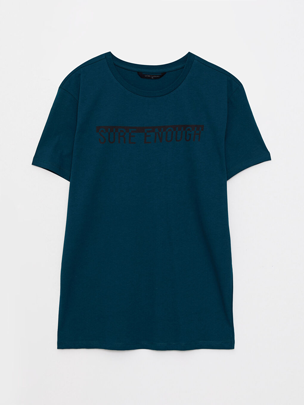 Yeşil Bisiklet Yaka Kısa Kollu Baskılı Penye Erkek Tişört-6