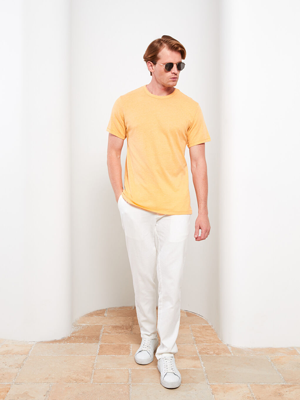 Crew Neck Short Sleeve Men's T-Shirt-2