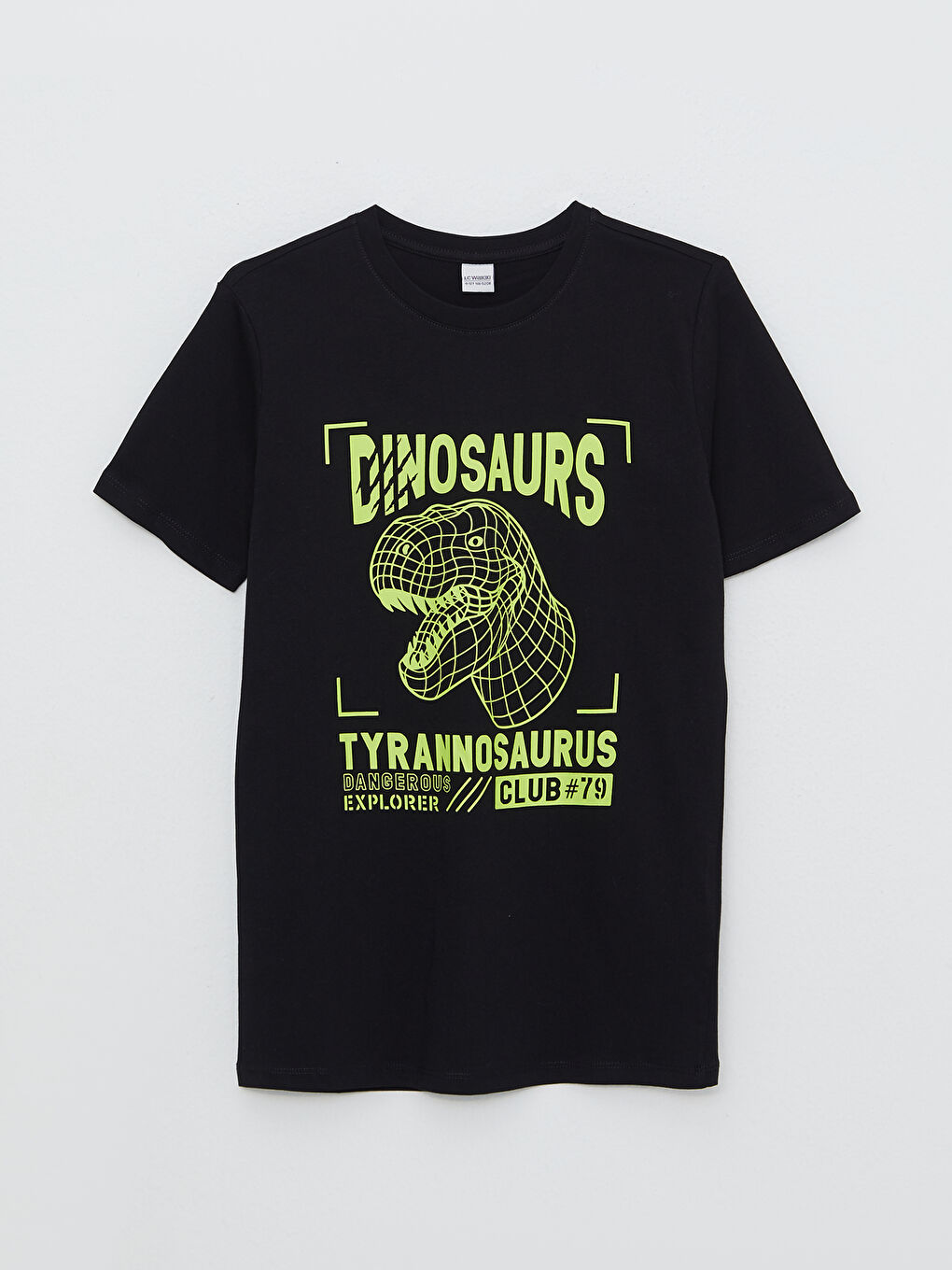 تيشيرت للأولاد بياقة دائرية كم قصير مطبوع