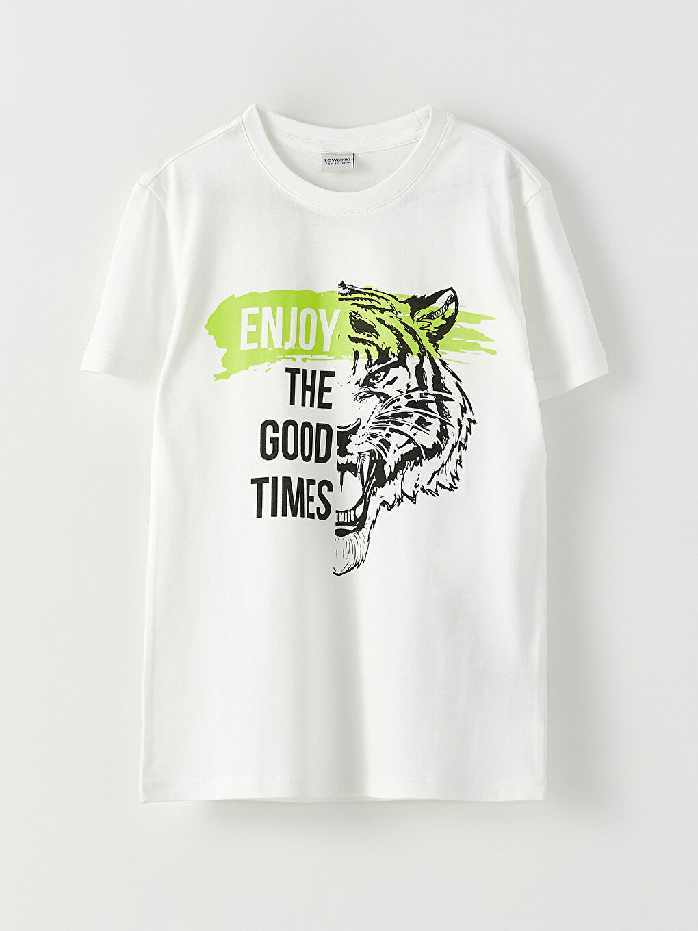 Crew Neck Printed Short Sleeve Cotton Boy T-shirt