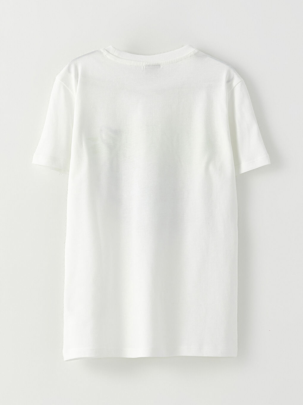 Crew Neck Printed Short Sleeve Cotton Boy T-shirt-1