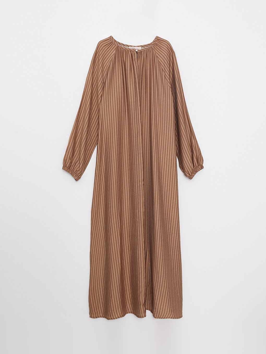 Crew Neck Striped Long Sleeve A Cut Women's Dress-5