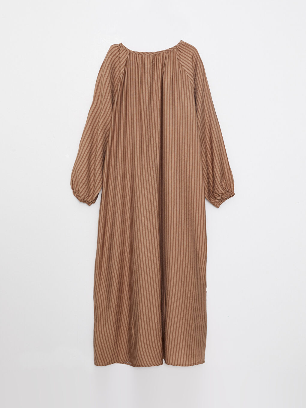 Crew Neck Striped Long Sleeve A Cut Women's Dress-6