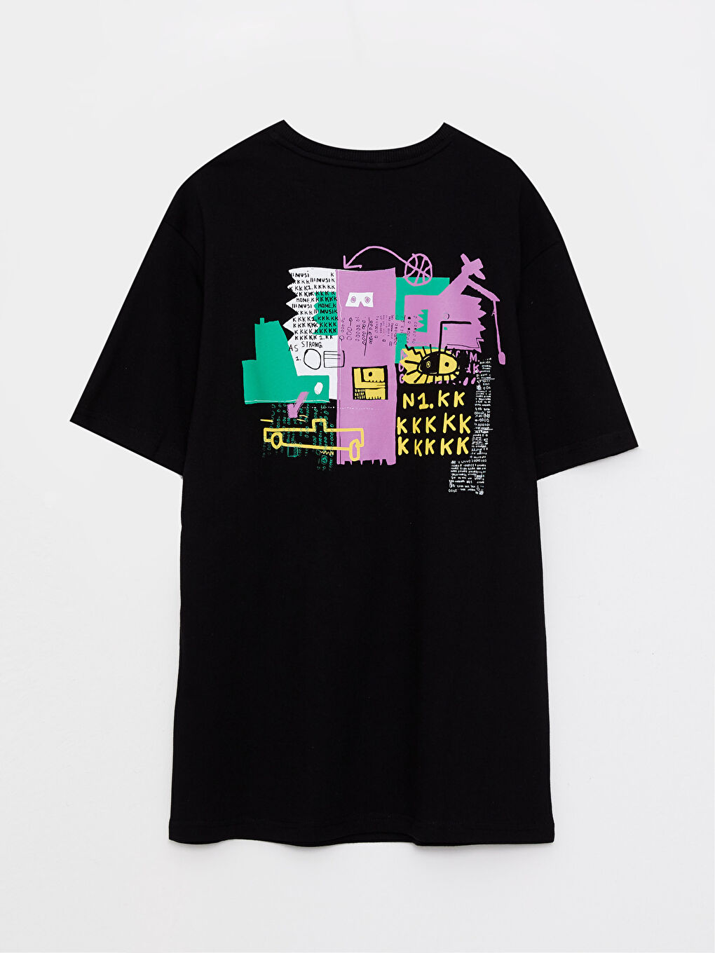 Tricou pentru Bărbați cu Guler Rotund, Mânecă Scurtă, Imprimat, din Bumbac Pieptănat-6