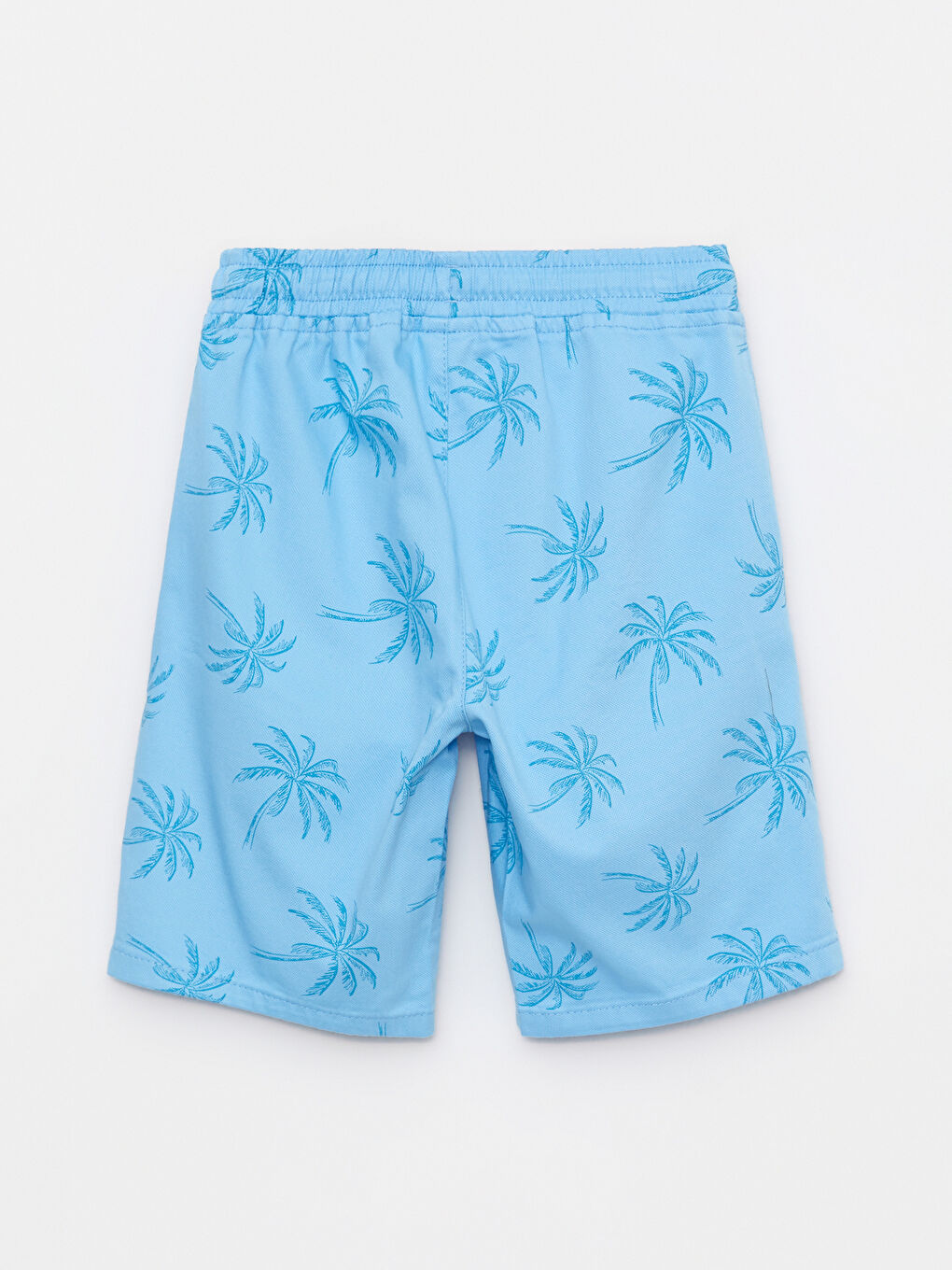 Mavi Beli Lastikli Baskılı Erkek Çocuk Bermuda-1