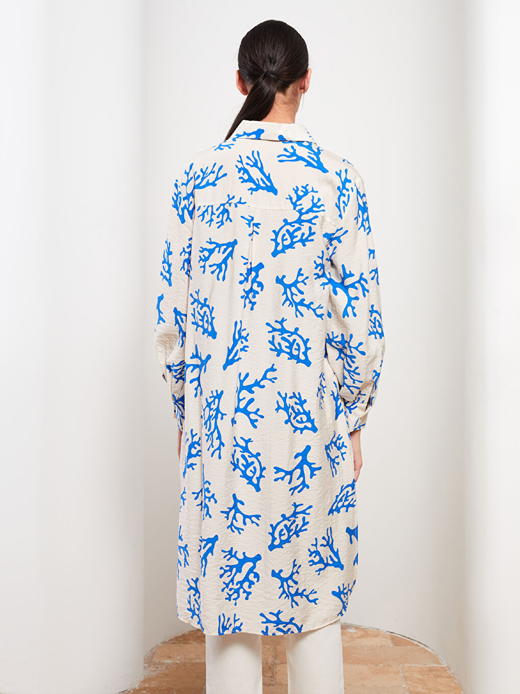 Patterned Women's Shirt Tunic-4