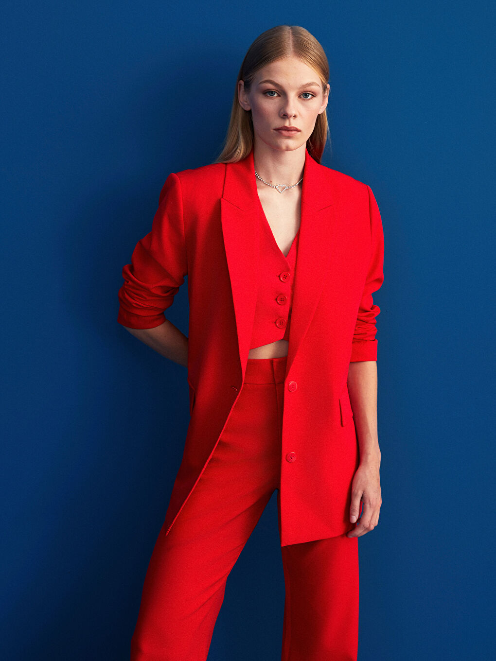 LCW Vision Plain Long Sleeve Women's Jacket -W2G372Z8-GPU