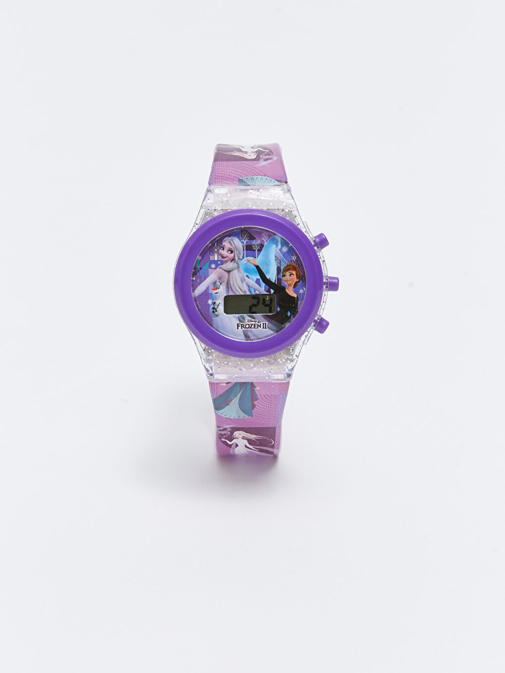Karışık Frozen Lisanslı Işıklı Kız Çocuk Dijital Kol Saati-1