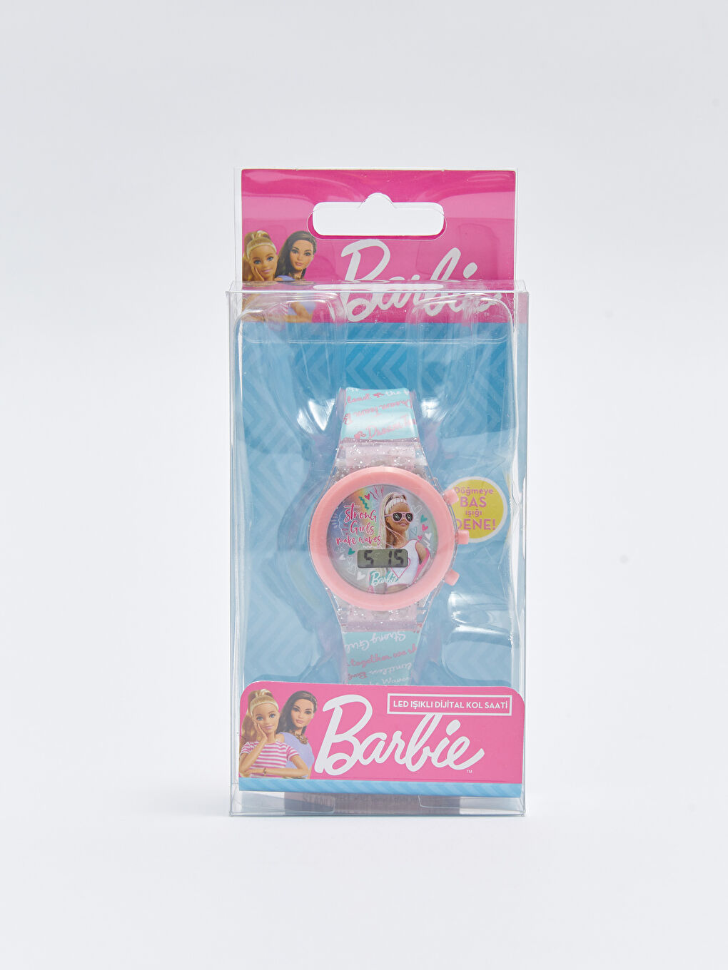 Karışık Barbie Lisanslı Işıklı Kız Çocuk Dijital Kol Saati