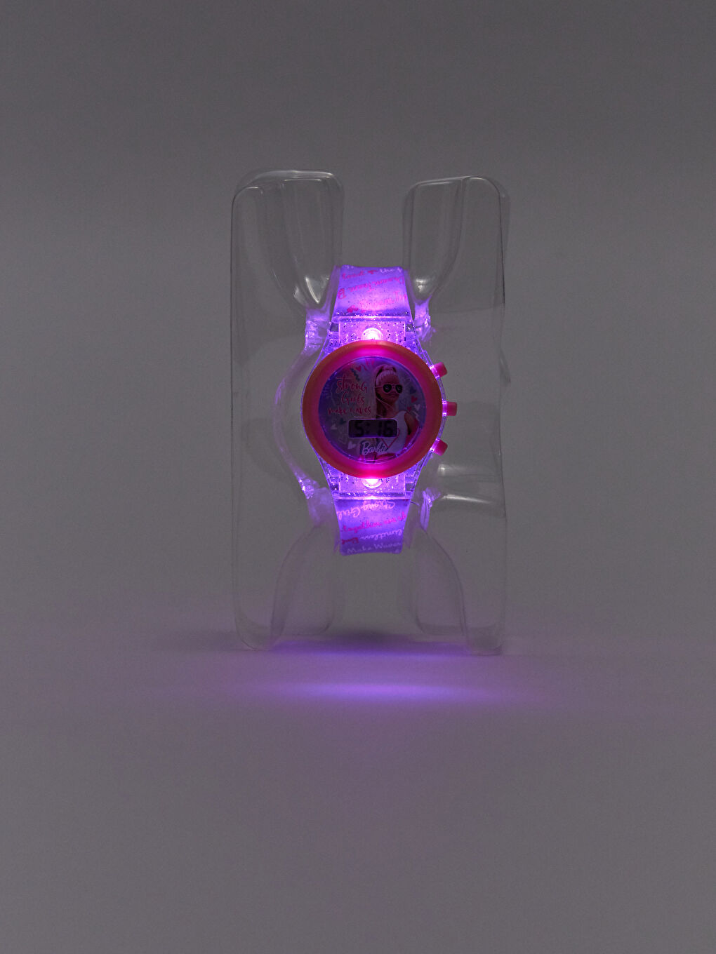 Karışık Barbie Lisanslı Işıklı Kız Çocuk Dijital Kol Saati-2