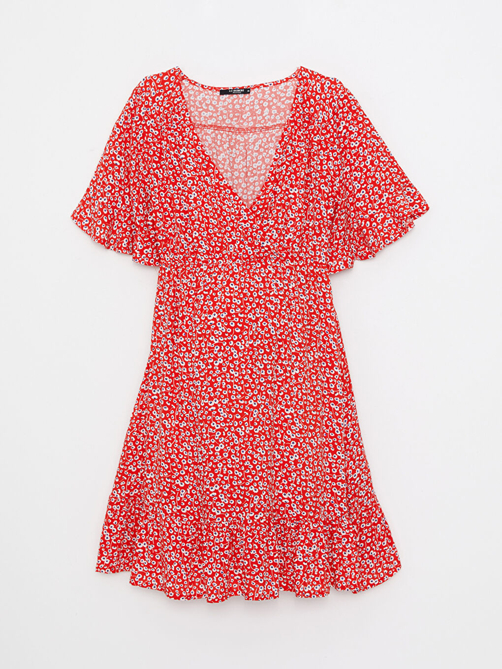 Rochie Gravide Vâscoză Guler cu Dublu Piept Mânecă Scurtă-6