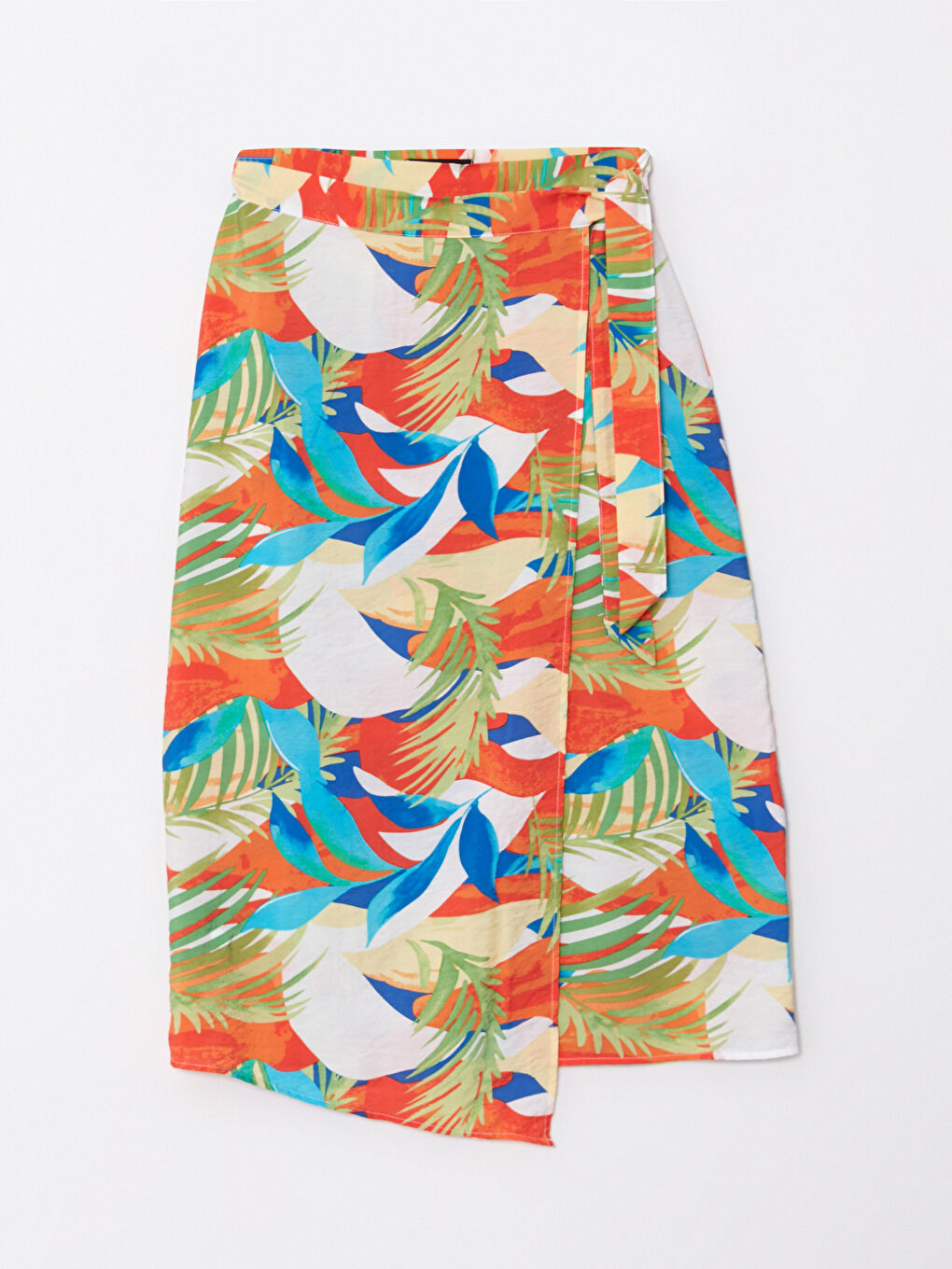 Ekru Standart Fit Desenli Kadın Etek-10