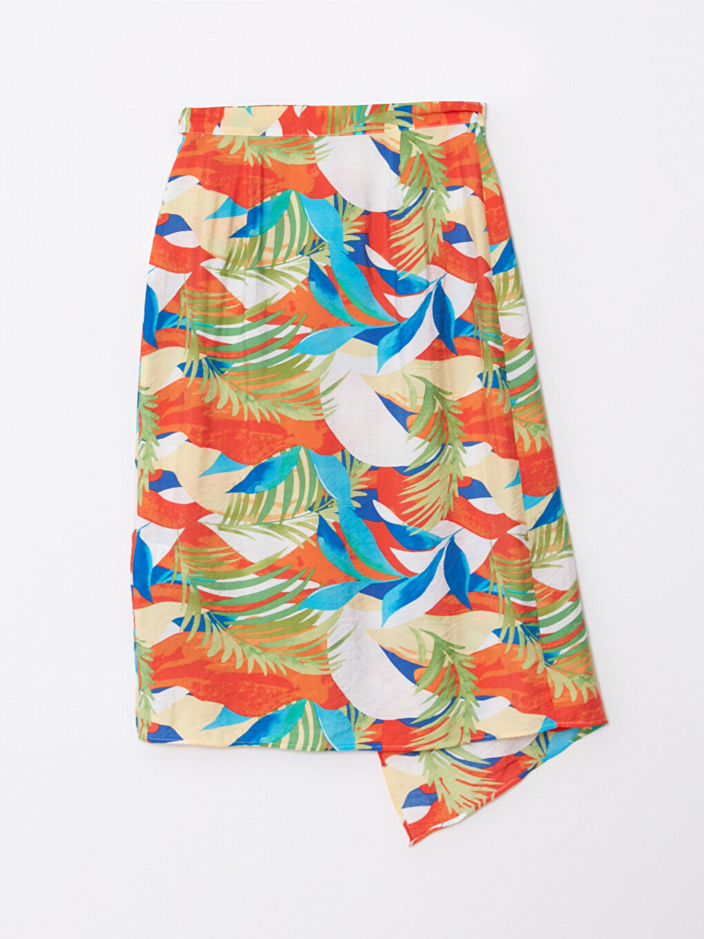 Ekru Standart Fit Desenli Kadın Etek-11