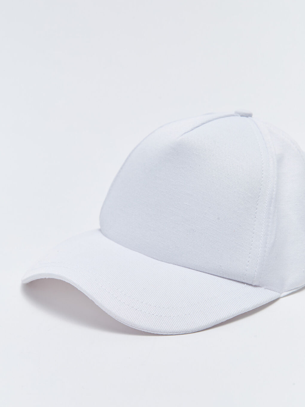Beyaz Düz Erkek Kep Şapka-3