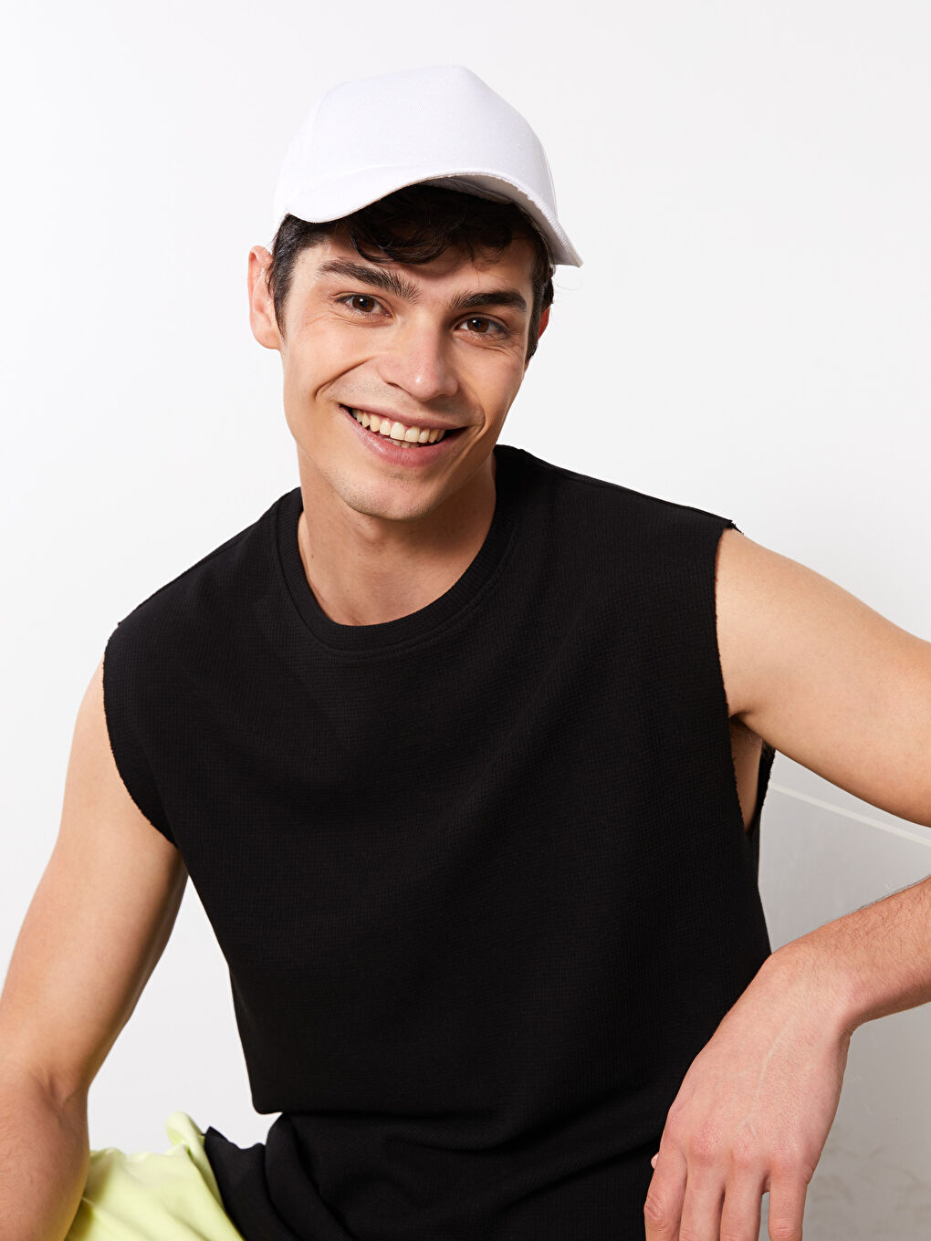 Beyaz Düz Erkek Kep Şapka