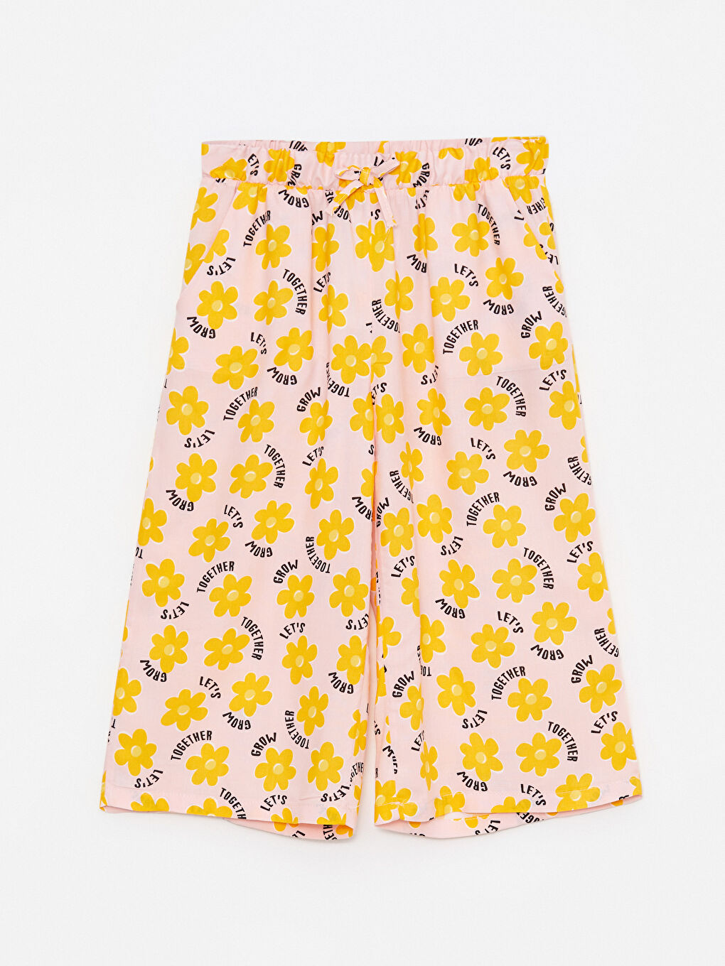 Caprihose für Mädchen mit elastischem Bund und weitem Bein aus Viskose