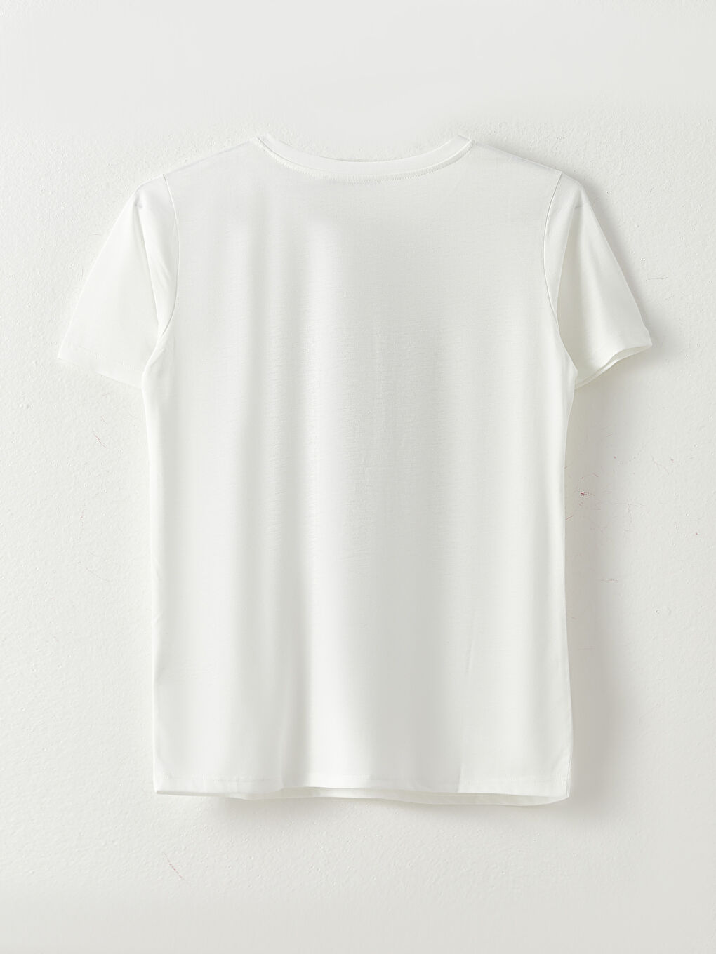 Crew Neck Printed Cotton Women's T-Shirt-6