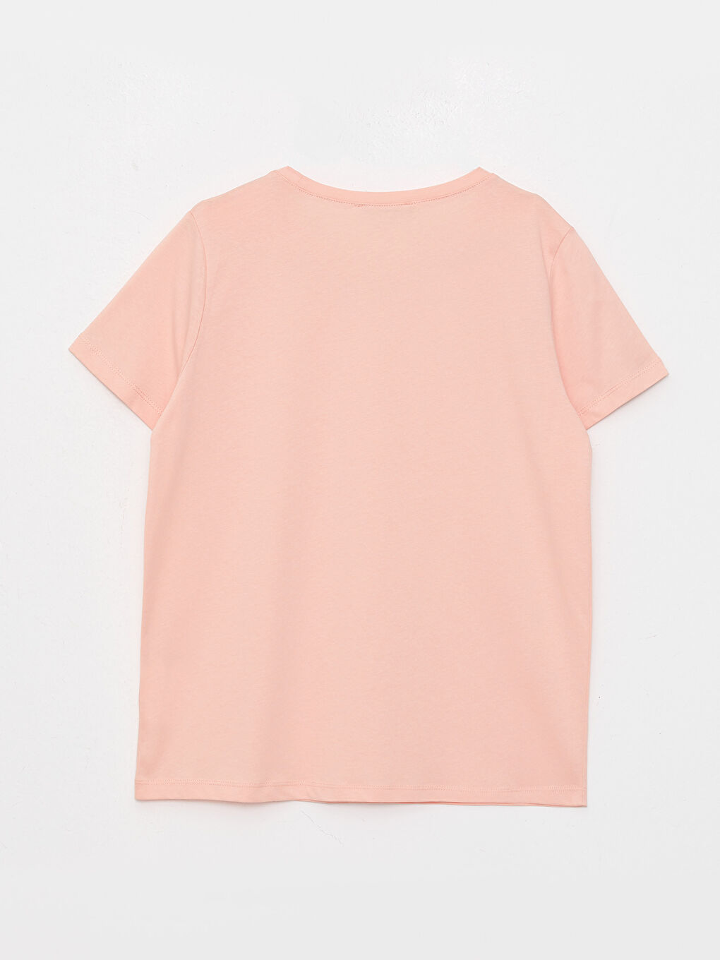 Crew Neck Printed Short Sleeve Cotton Women's T-shirt-6