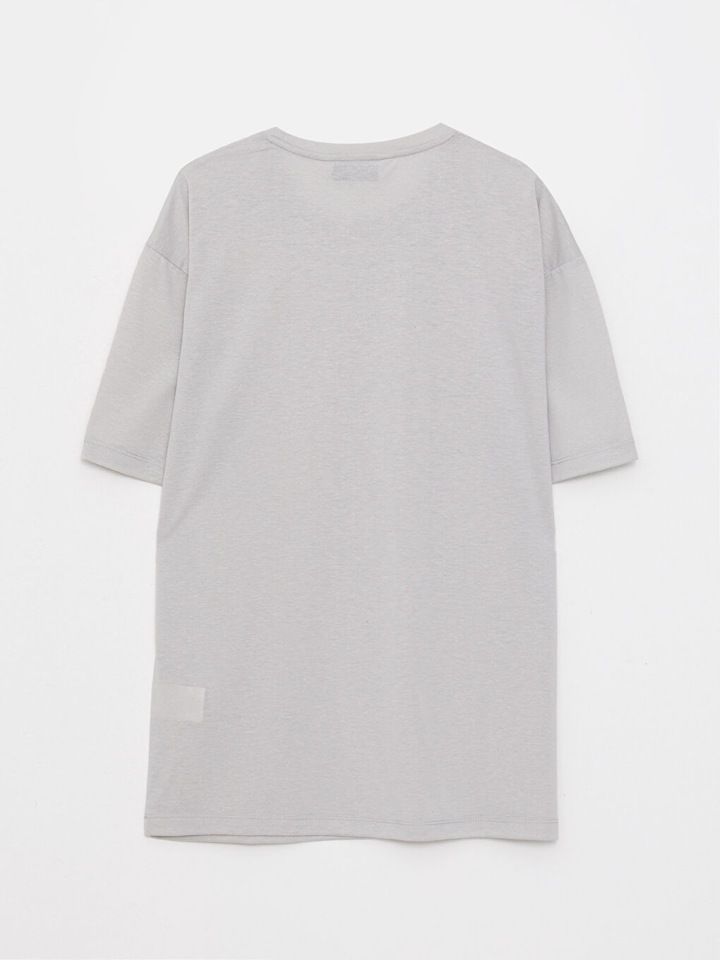 Gri Bisiklet Yaka Kısa Kollu Erkek Tişört-6