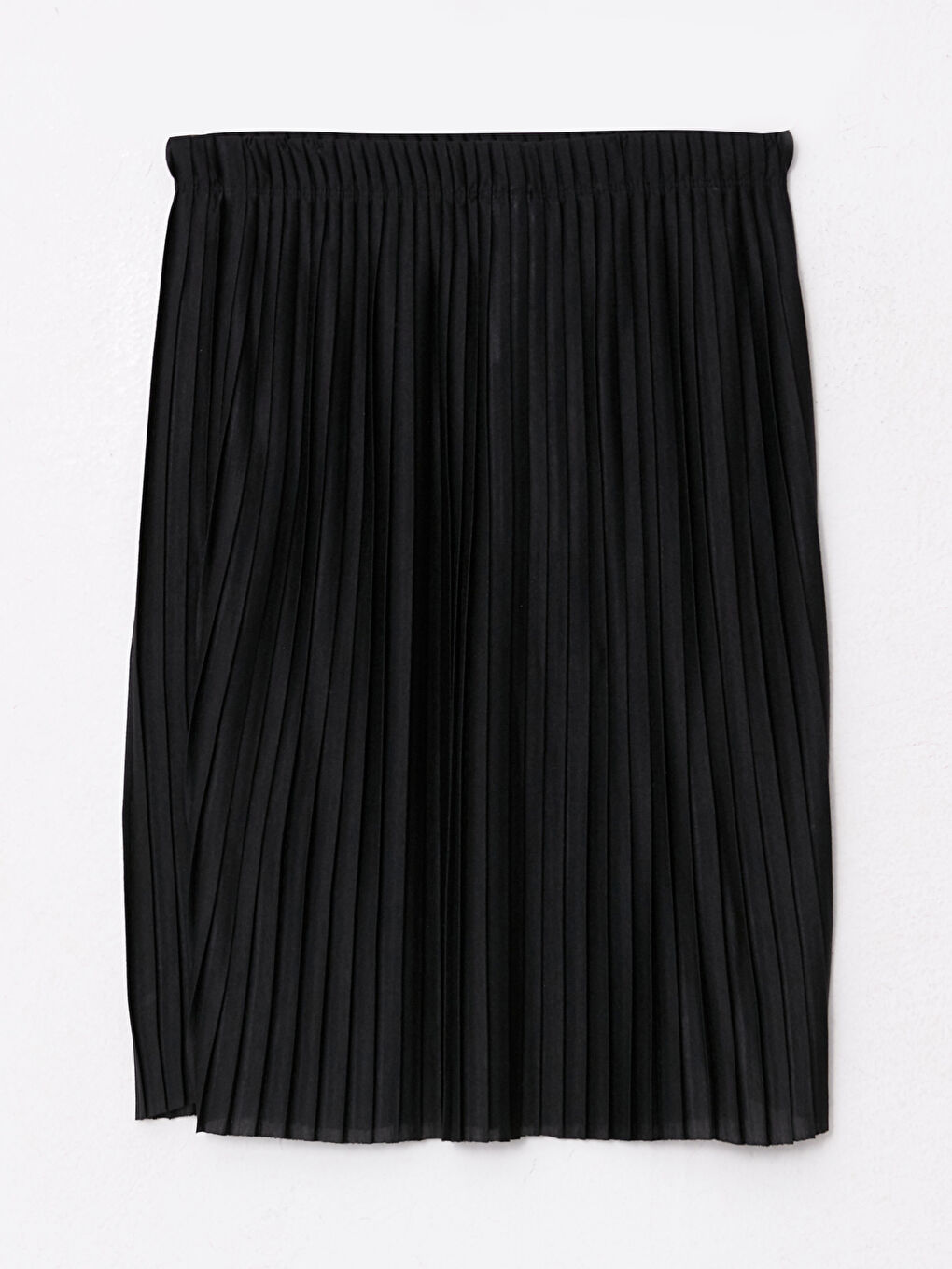 Siyah Beli Lastikli Pileli Kız Çocuk Etek