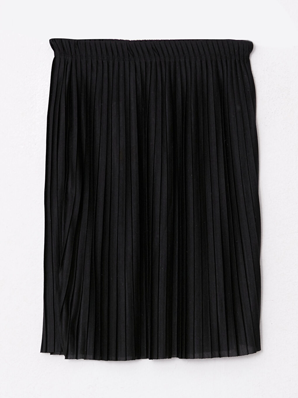 Siyah Beli Lastikli Pileli Kız Çocuk Etek-1