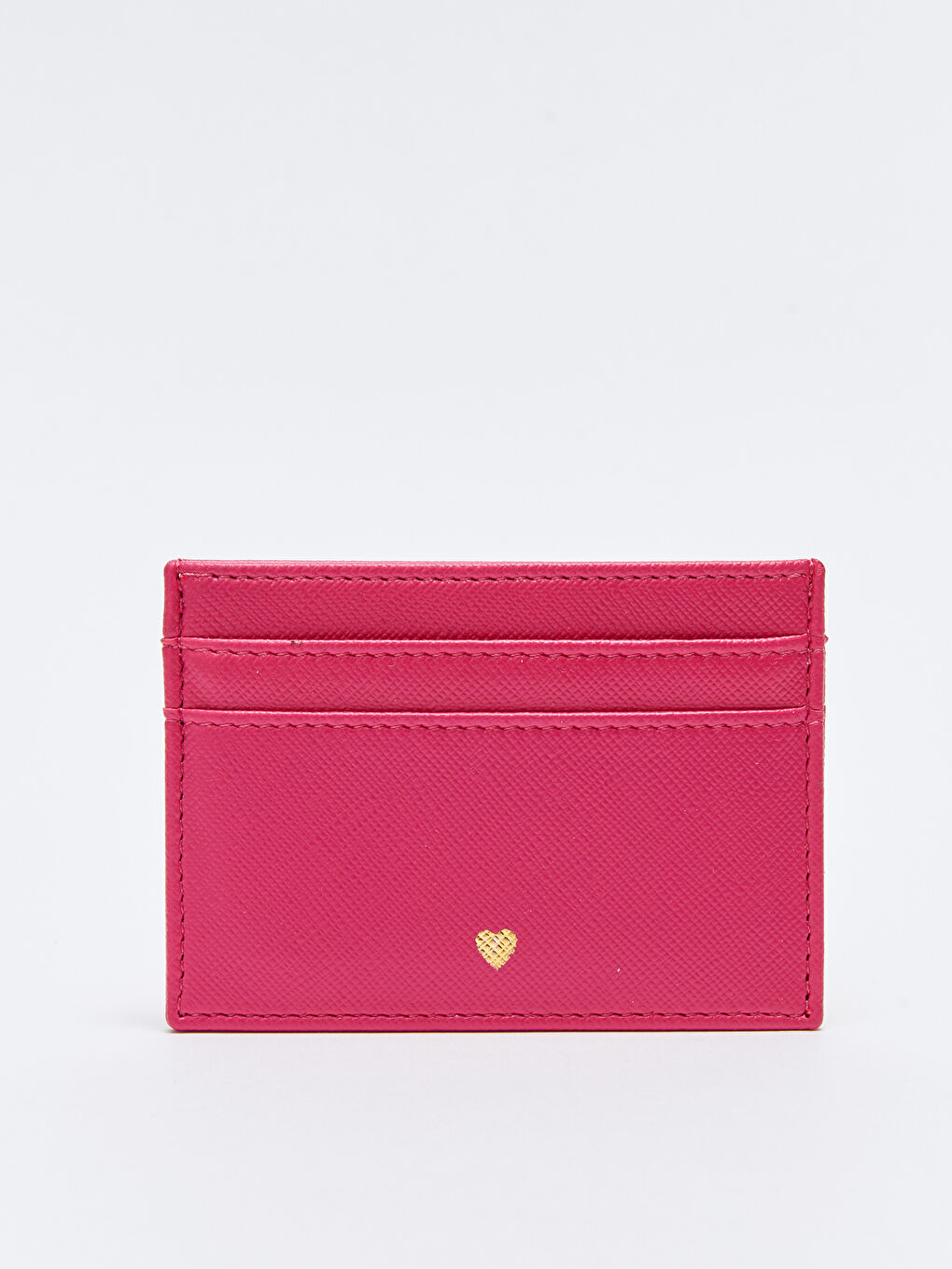 Fuşya Deri Görünümlü Kadın Kartlık