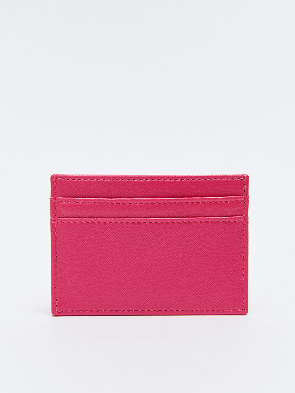 Fuşya Deri Görünümlü Kadın Kartlık-2