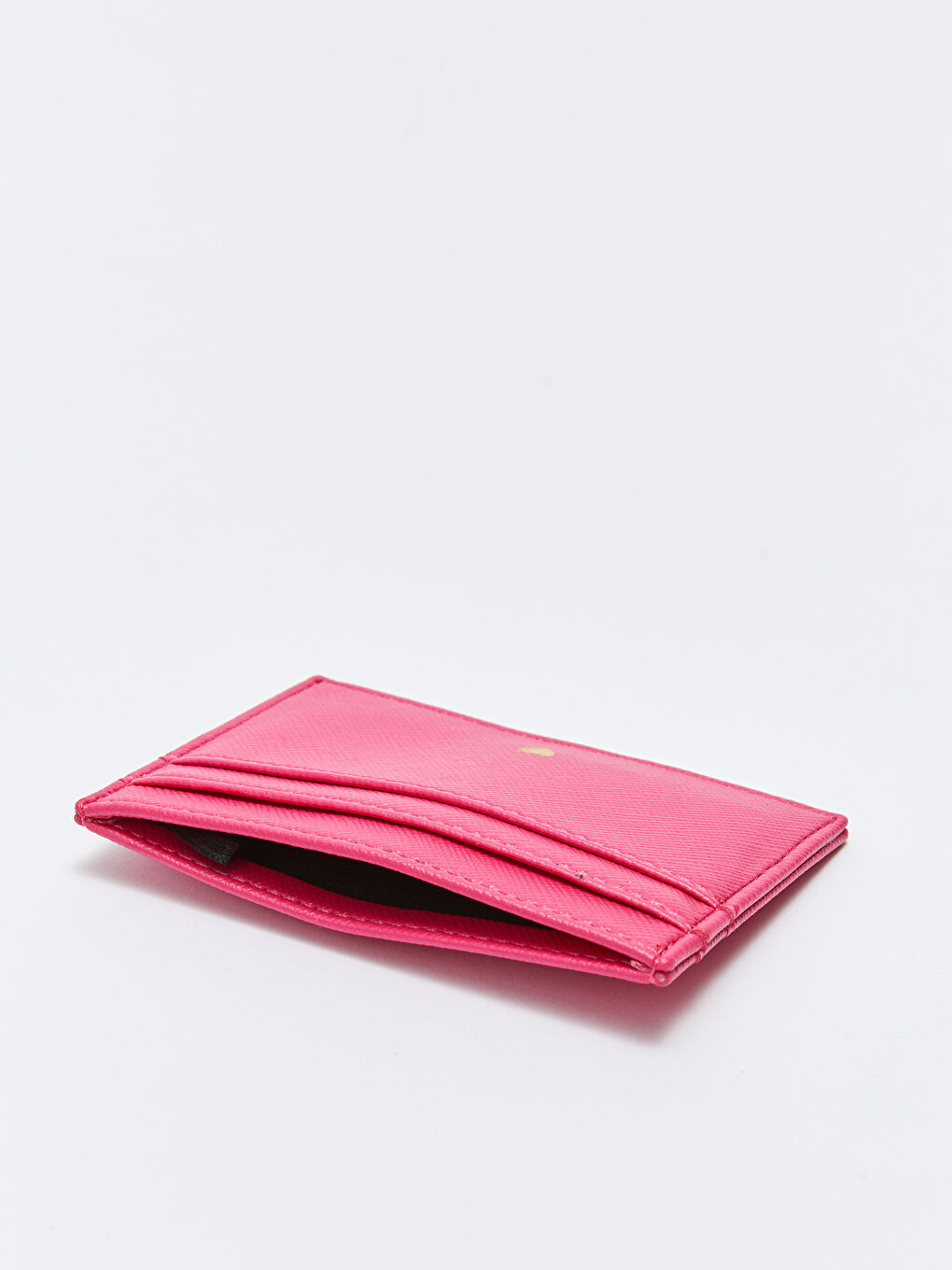 Fuşya Deri Görünümlü Kadın Kartlık-3