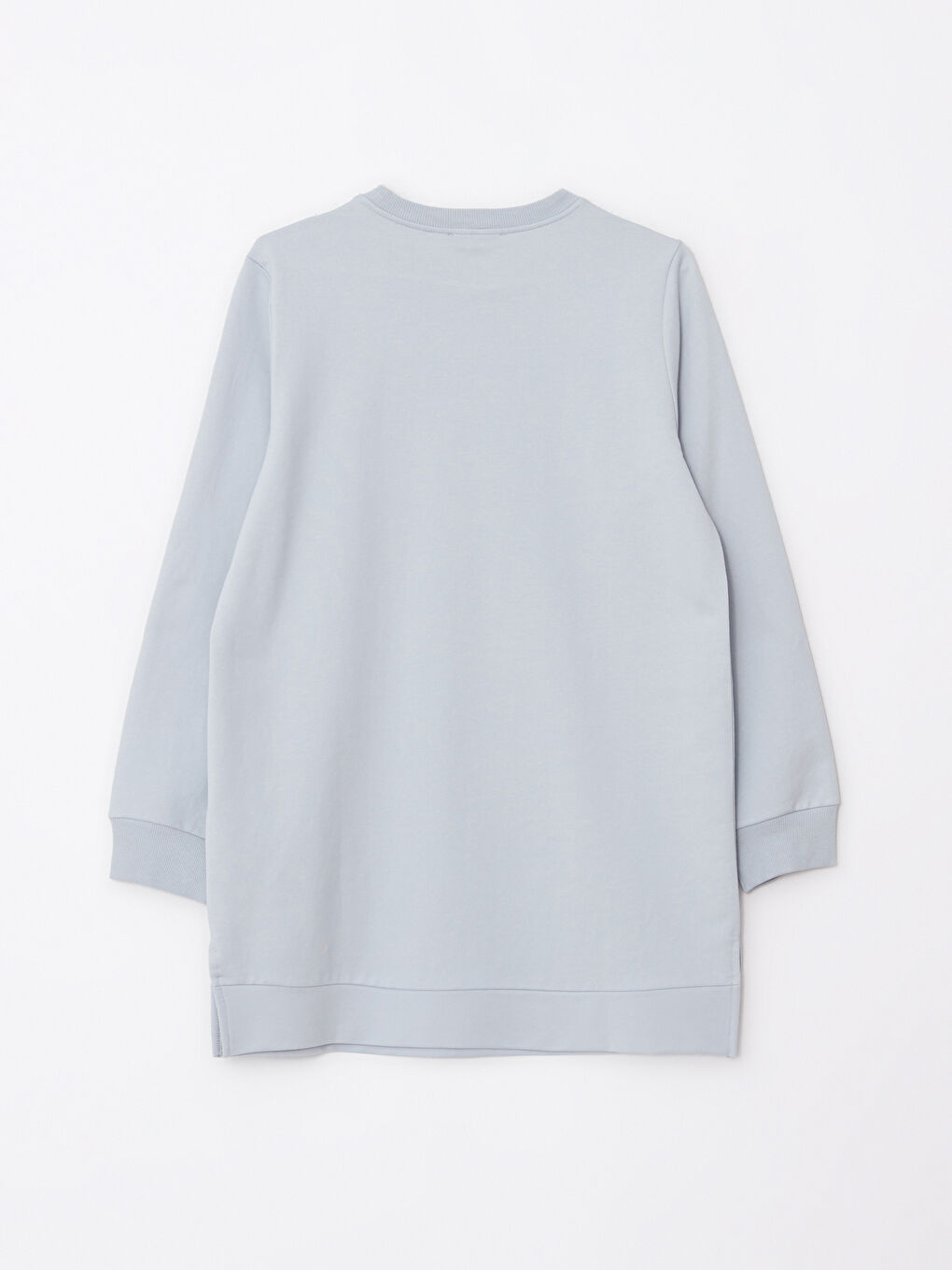 Mavi Bisiklet Yaka Düz Uzun Kollu Kadın Sweatshirt Tunik-6