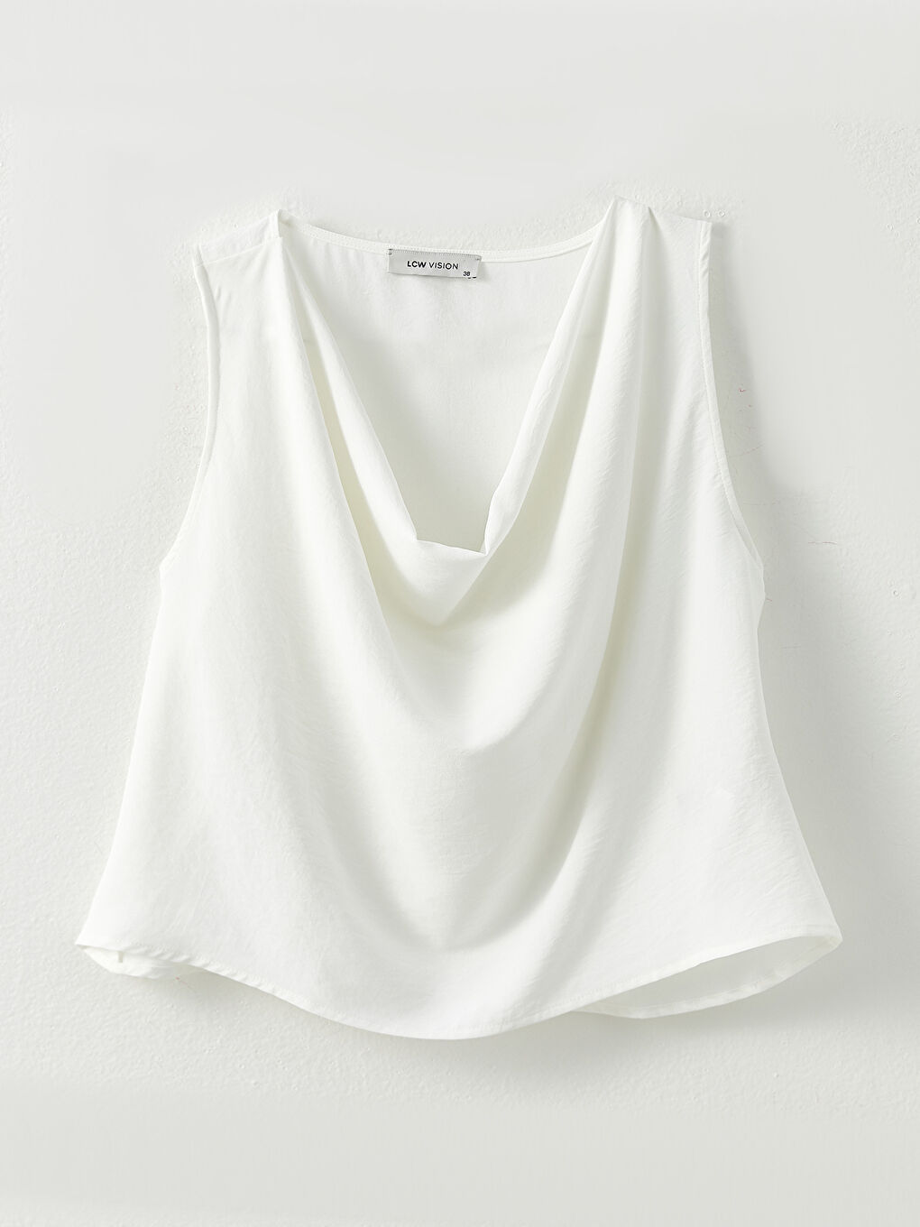 Flowy Collar Straight Sleeveless Crop Women's Blouse -S2MV61Z8-R9J