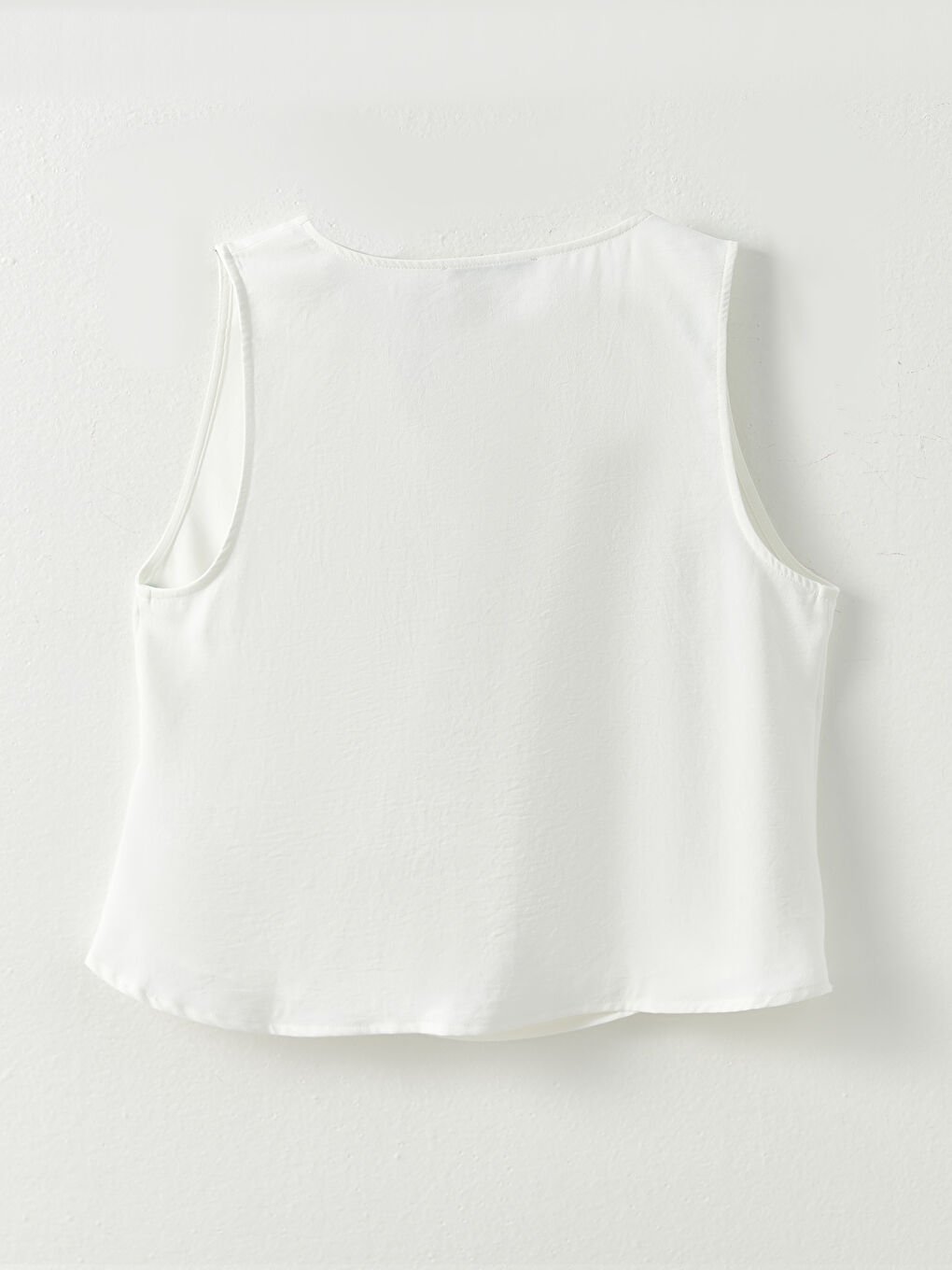 Flowy Collar Straight Sleeveless Crop Women's Blouse -S2MV61Z8-R9J