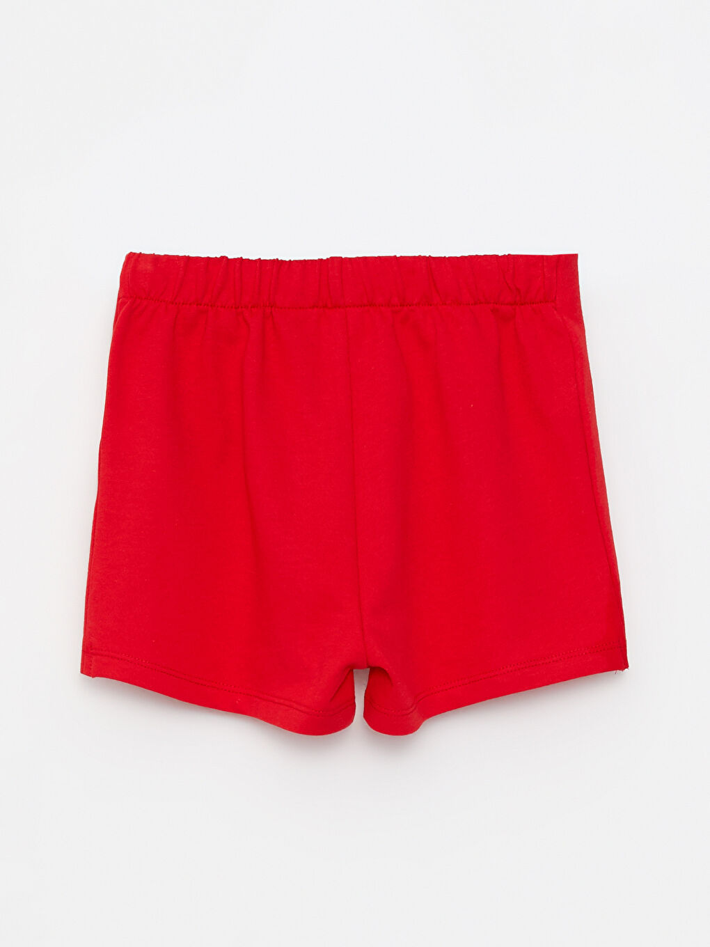 Kırmızı Beli Lastikli Kız Bebek Şort Etek ve Çorap 2'li Takım-1