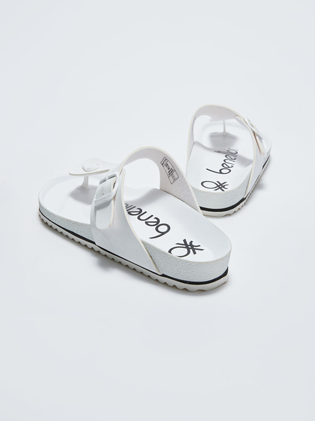 Beyaz Parmak Arası Erkek Plaj Terliği-3