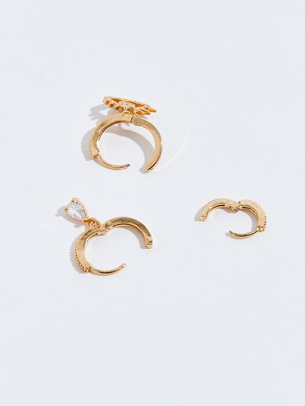 Karışık Milamelia 3'lü Kadın Göz Küpe-1