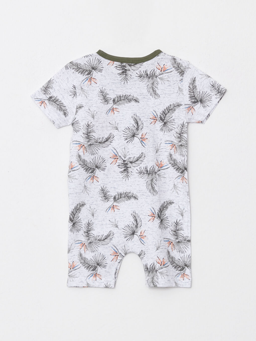 Turuncu Bisiklet Yaka Erkek Bebek Tulum-1