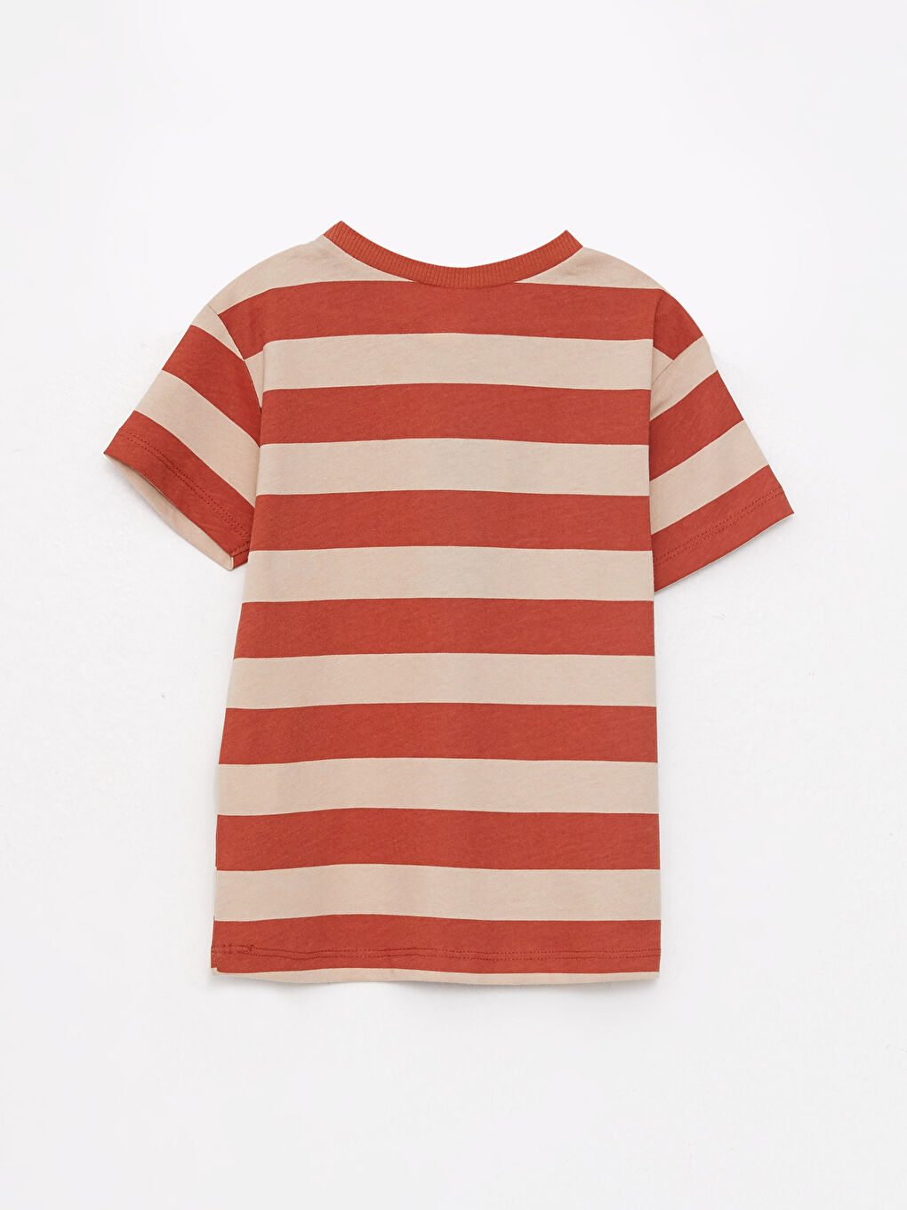 Tricou pentru Bebeluși Băieți cu Guler Rotund, Mânecă Scurtă, Vărgat-1