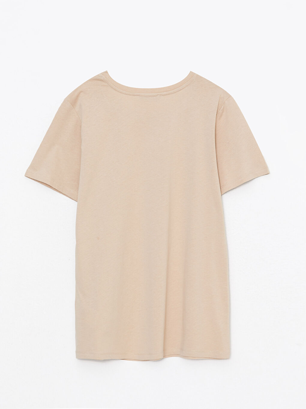 Crew Neck Printed Short Sleeve Cotton Women's T-shirt-5