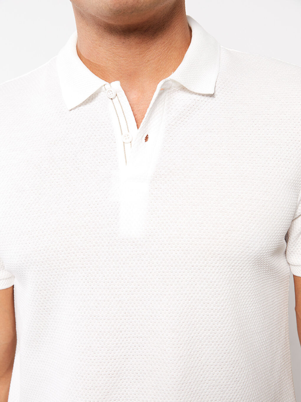 Polo Neck Short Sleeve Men's T-Shirt-3